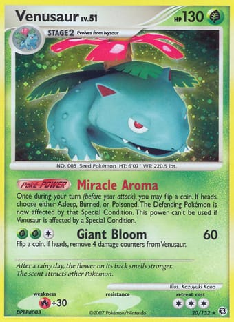 Venusaur Secret Wonders Pokemon Card