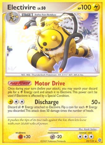 Electivire Secret Wonders Pokemon Card