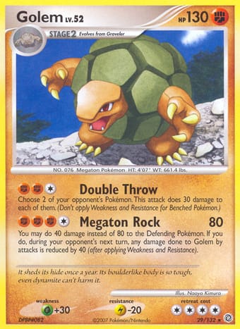 Golem Secret Wonders Pokemon Card