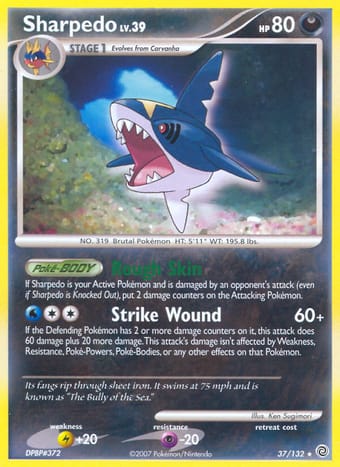 Sharpedo Secret Wonders Pokemon Card