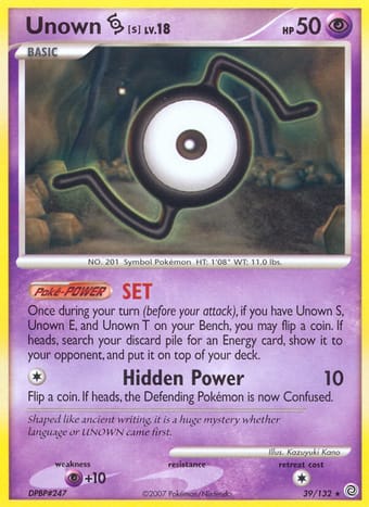 Unown S Secret Wonders Pokemon Card