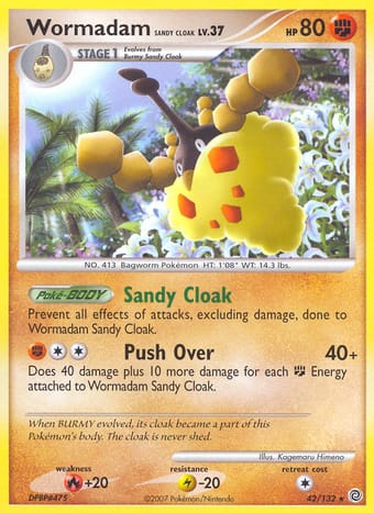 Wormadam Sandy Cloak Secret Wonders Pokemon Card