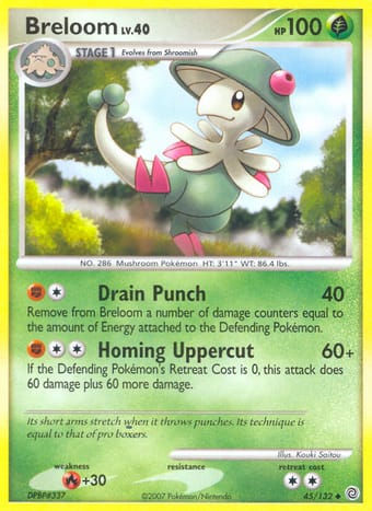 Breloom Secret Wonders Pokemon Card