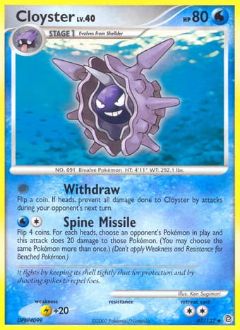 Cloyster Secret Wonders Pokemon Card