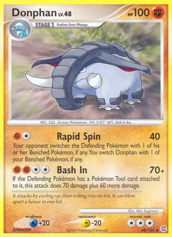 Donphan Secret Wonders Pokemon Card