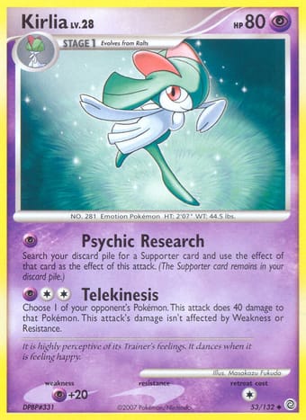 Kirlia Secret Wonders Pokemon Card