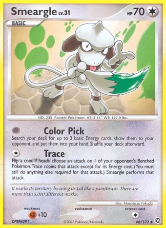 Smeargle Secret Wonders Pokemon Card