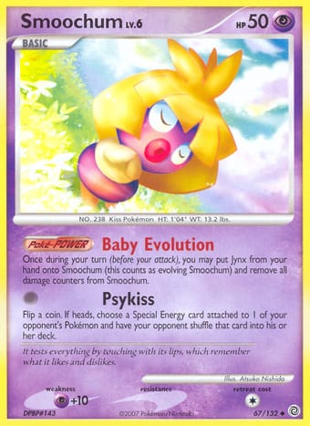 Smoochum Secret Wonders Pokemon Card
