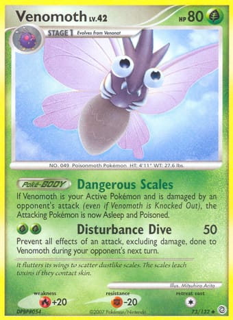 Venomoth Secret Wonders Pokemon Card
