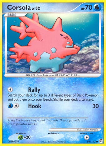 Corsola Secret Wonders Pokemon Card