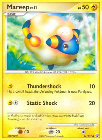 Mareep Secret Wonders Pokemon Card