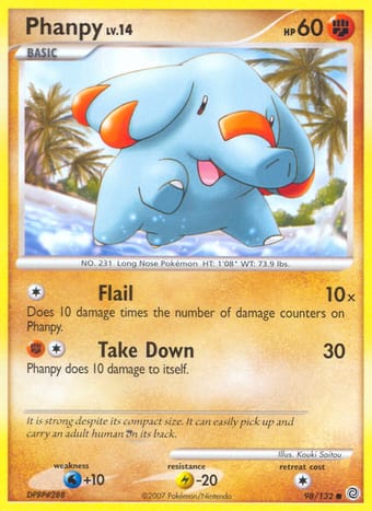 Phanpy Secret Wonders Pokemon Card