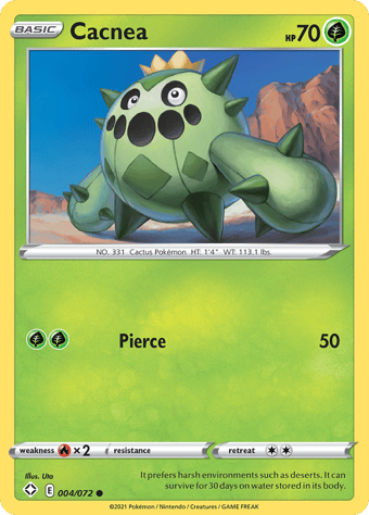 Cacnea Shining Fates Pokemon Card