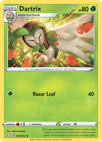 Dartrix Shining Fates Pokemon Card