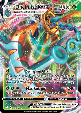 Dhelmise VMAX Shining Fates Pokemon Card