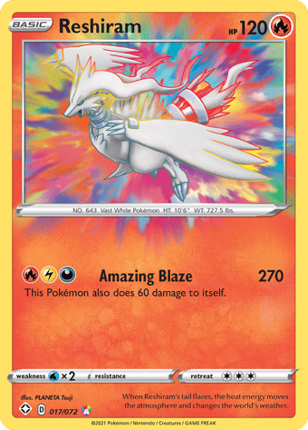 Reshiram Shining Fates Pokemon Card