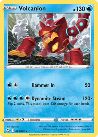 Volcanion Shining Fates Pokemon Card