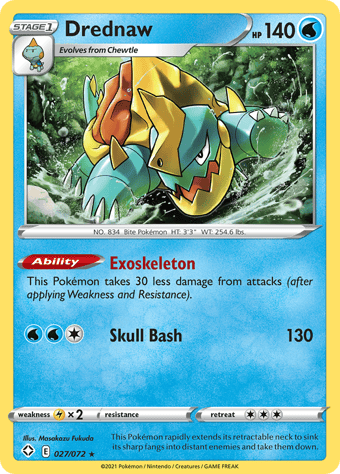 Drednaw Shining Fates Pokemon Card