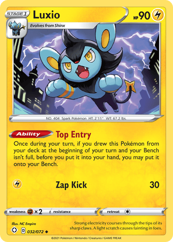 Luxio Shining Fates Pokemon Card