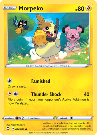 Morpeko Shining Fates Pokemon Card