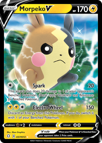 Morpeko V Shining Fates Pokemon Card