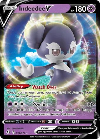 Indeedee V Shining Fates Pokemon Card