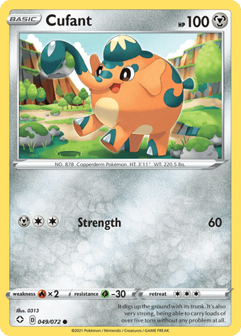 Cufant Shining Fates Pokemon Card