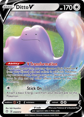 Ditto V Shining Fates Pokemon Card