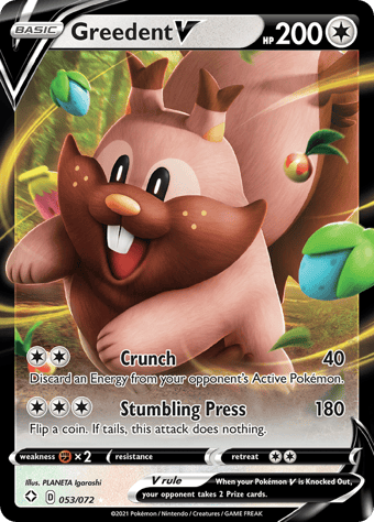 Greedent V Shining Fates Pokemon Card