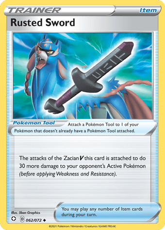 Rusted Sword Shining Fates Pokemon Card
