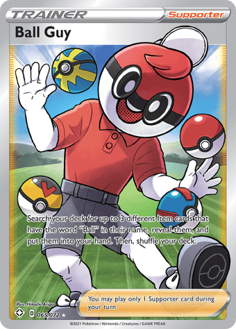 Ball Guy Shining Fates Pokemon Card