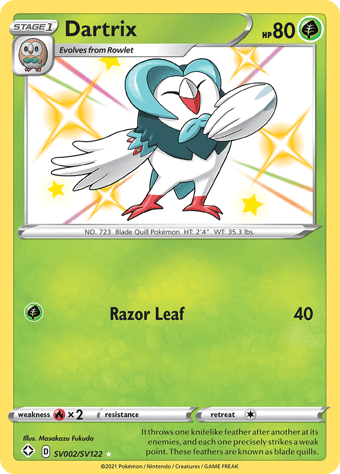 Dartrix Shining Fates Pokemon Card