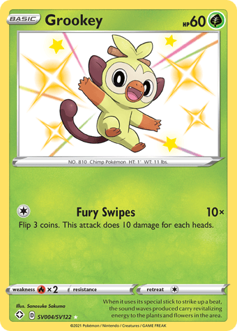 Grookey Shining Fates Pokemon Card