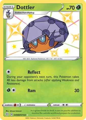 Dottler Shining Fates Pokemon Card