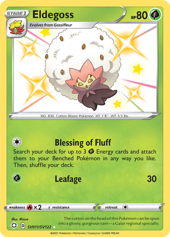 Eldegoss Shining Fates Pokemon Card