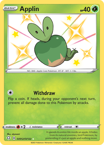 Applin Shining Fates Pokemon Card