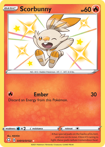 Scorbunny Shining Fates Pokemon Card