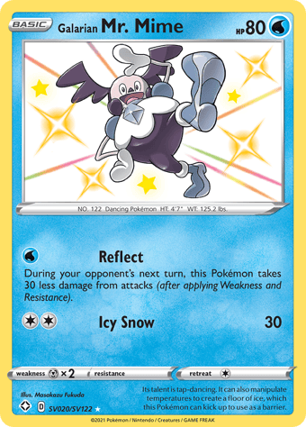 Galarian Mr. Mime Shining Fates Pokemon Card