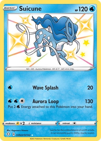 Suicune Shining Fates Pokemon Card