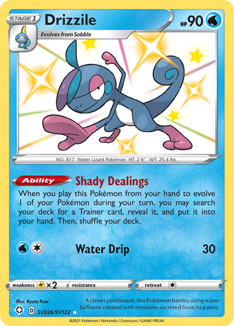 Drizzile Shining Fates Pokemon Card