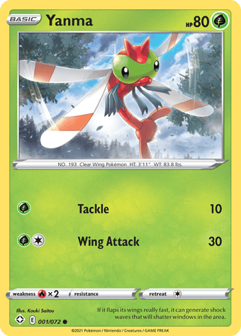 Yanma Shining Fates Pokemon Card