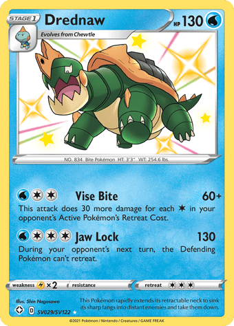 Drednaw Shining Fates Pokemon Card