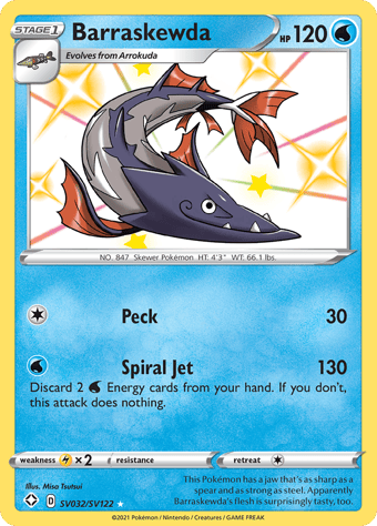 Barraskewda Shining Fates Pokemon Card