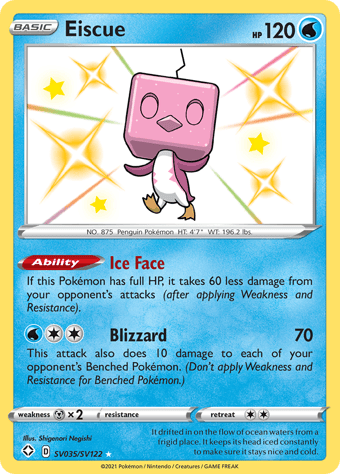 Eiscue Shining Fates Pokemon Card