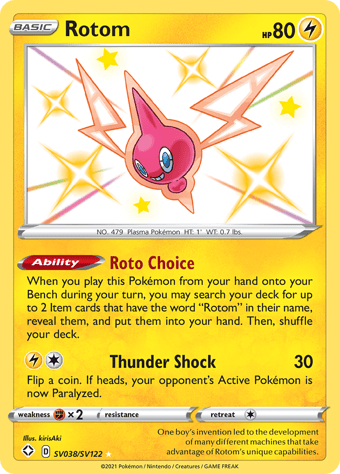 Rotom Shining Fates Pokemon Card