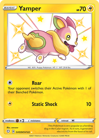Yamper Shining Fates Pokemon Card