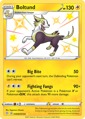 Boltund Shining Fates Pokemon Card