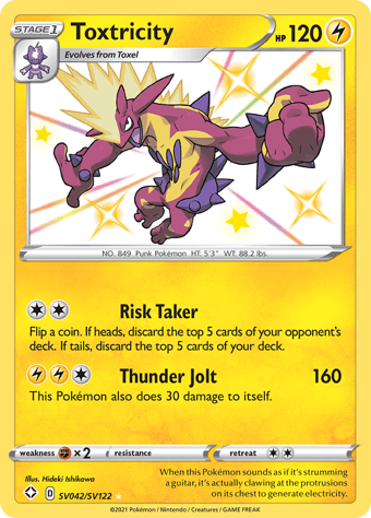 Toxtricity Shining Fates Pokemon Card
