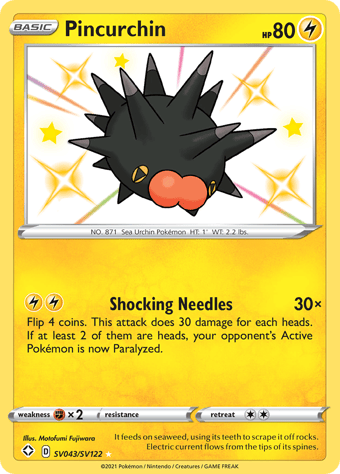 Pincurchin Shining Fates Pokemon Card