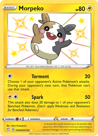 Morpeko Shining Fates Pokemon Card